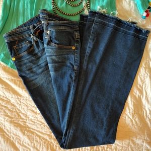 Mossimo Mid Rise Flip Flop Flare Jeans, Sz 6/28